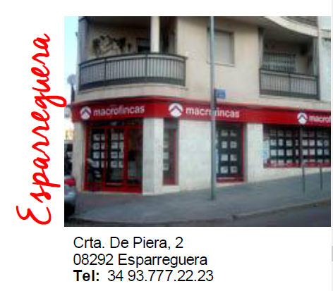 Carretera de Piera, 2 08292 Esparreguera (BCN) Tel. 93 777 22 23